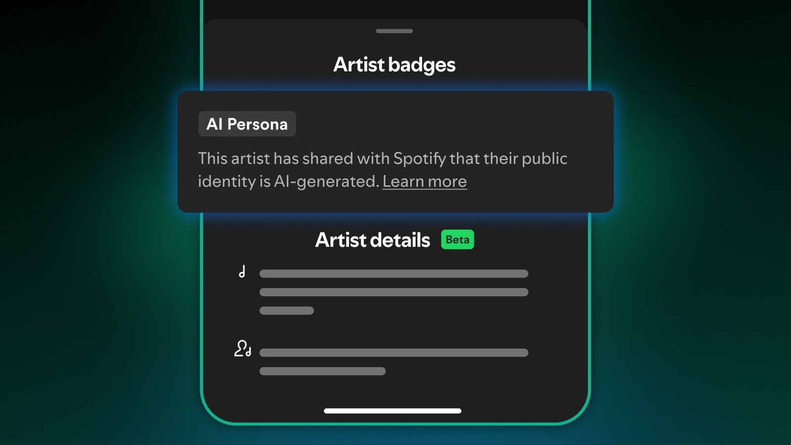 Spotify yapay zekâ sanatçı profilleri için AI Persona etiketini duyurdu