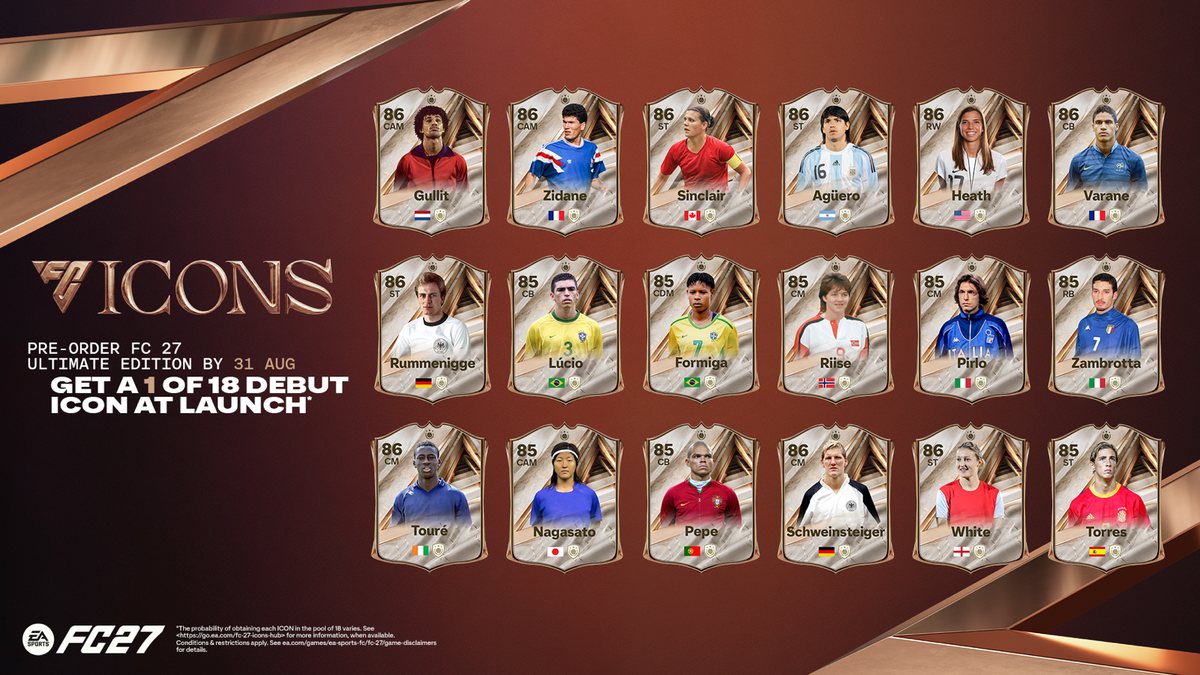 EA SPORTS FC yeni İKON kadrosunu açıkladı
