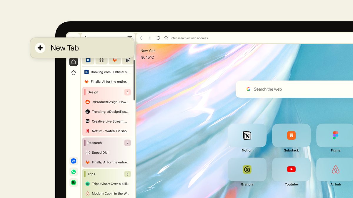 Opera One dikey sekme düzenini yeniledi