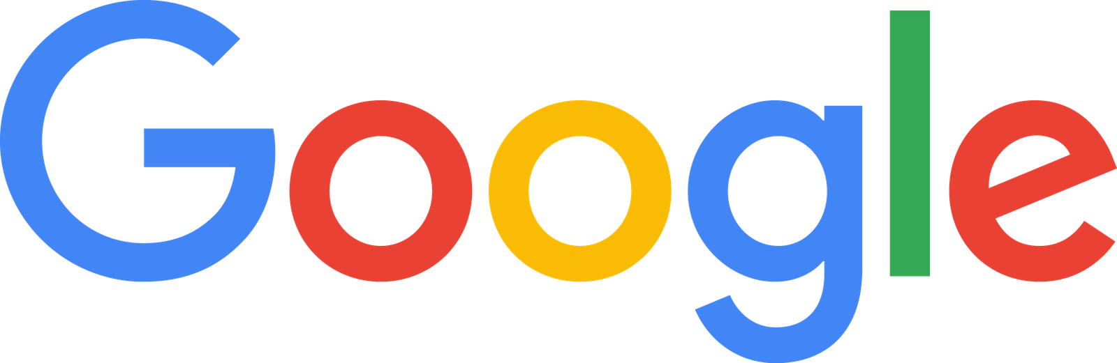 Google markasının renkli harflerden oluşan kelime logosu