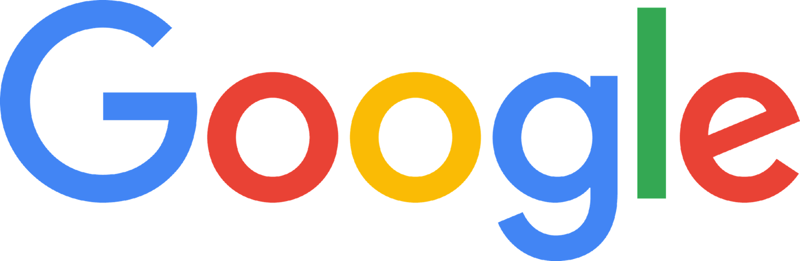 Renkli harflerle yazılmış Google kelime logosu, düz zemin üzerinde