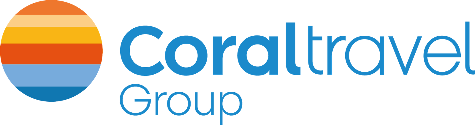 Renkli daireli Coral Travel Group logosu