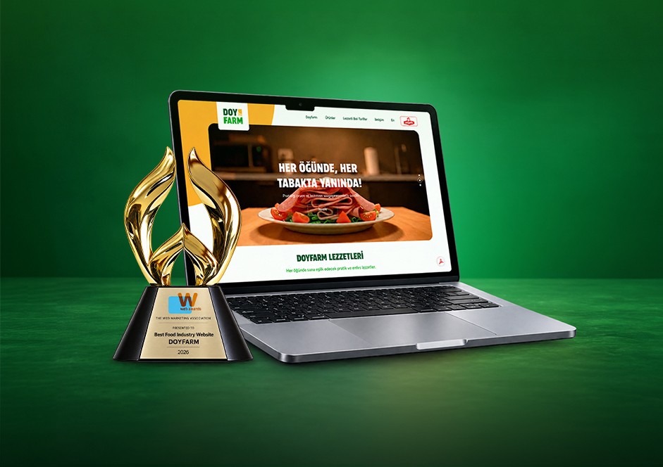 Doyfarm web sitesine WebAwards 2026’da gıda sektörü ödülü