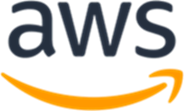 AWS harfleri ve turuncu gülümseme oku