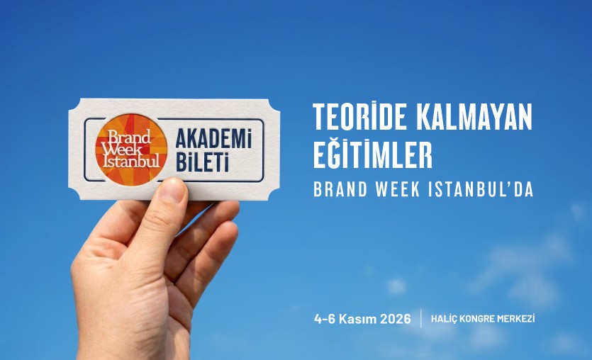 Brand Week Istanbul Akademi Bileti tutan el ve 4-6 Kasım 2026 etkinlik bilgileri