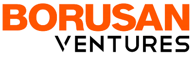 Borusan Ventures logosu: turuncu 'BORUSAN' ve siyah 'VENTURES' yazısı