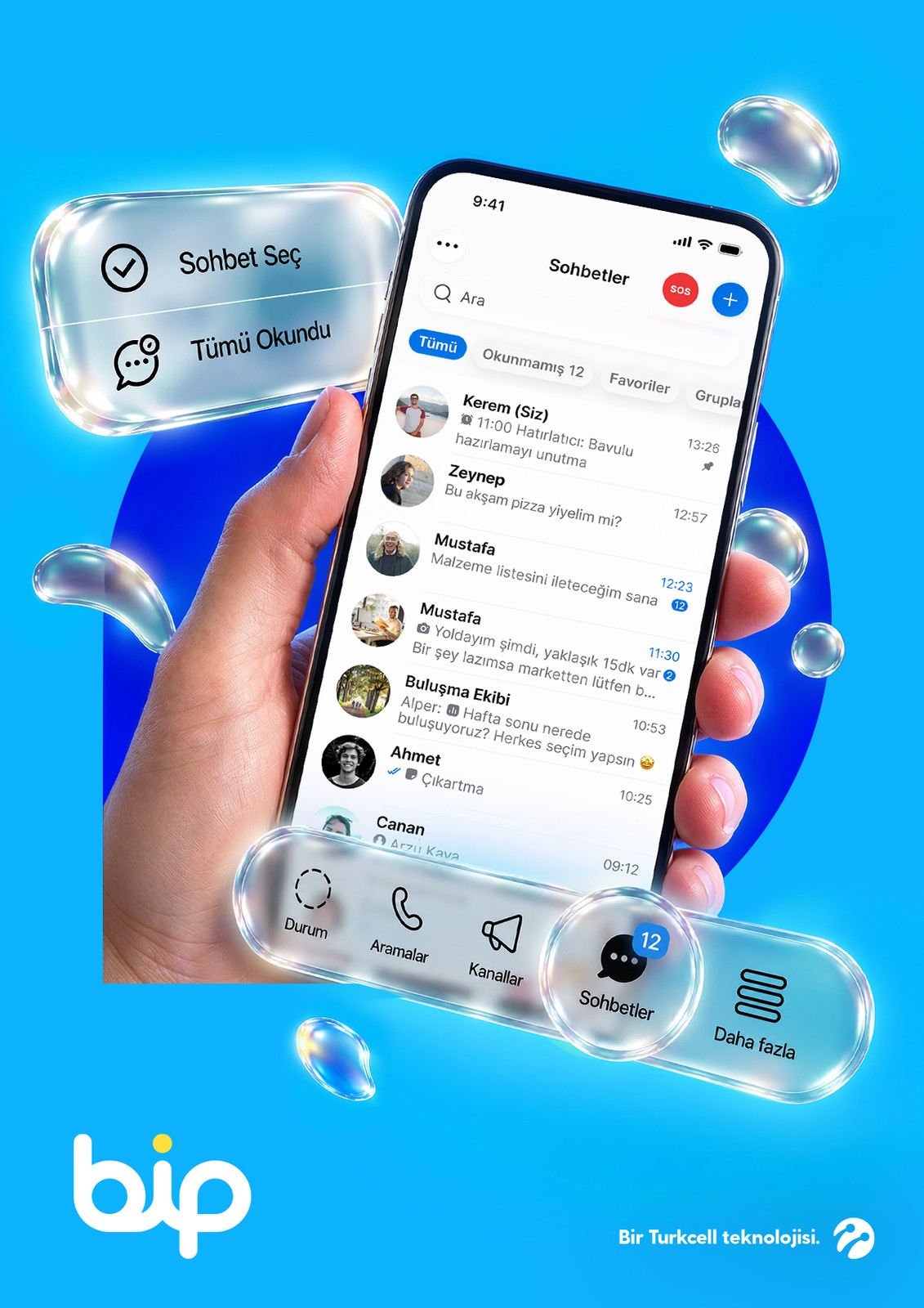 BiP, iPhone için Liquid Glass tasarımına uyumlu arayüzünü sundu