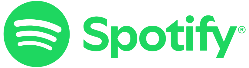 Yeşil Spotify logosu: üç kavisli çizgili yuvarlak simge ve Spotify yazısı