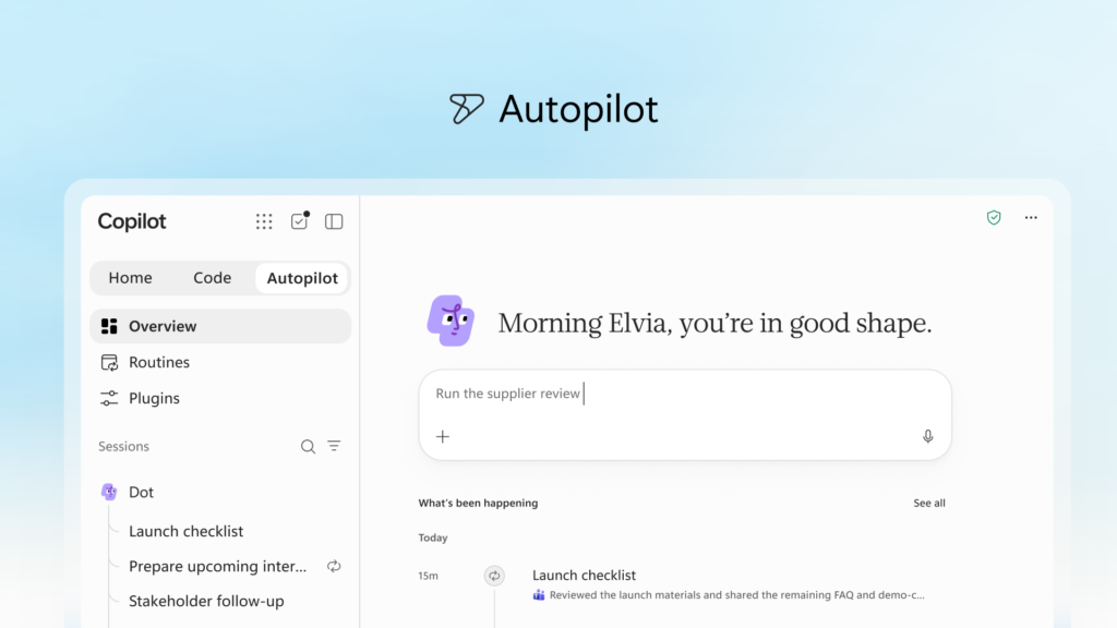Microsoft, Copilot'u Home, Code ve Autopilot yetenekleriyle yeniledi