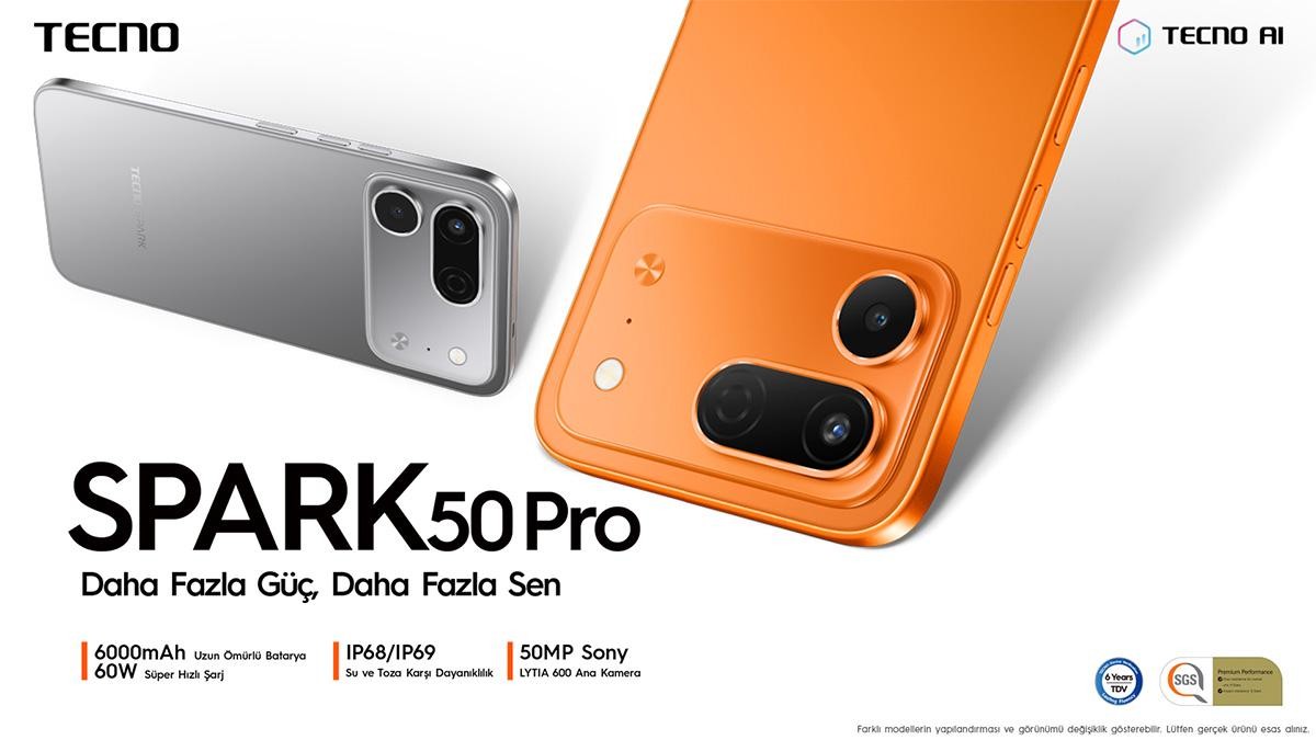 TECNO, SPARK 50 Pro akıllı telefonunu Türkiye’de satışa sundu